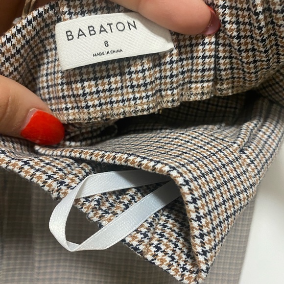 Babaton size 8 checkered pants - Picture 3 of 3